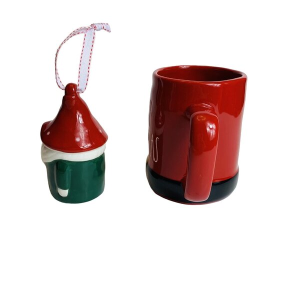 Rae Dunn Merry Christmas Gift Set Mug And Gnome HOHOHO Ornament Kitchen Decor - Picture 5 of 15